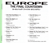 Europe - Final Countdown (+3), japanese booklet
